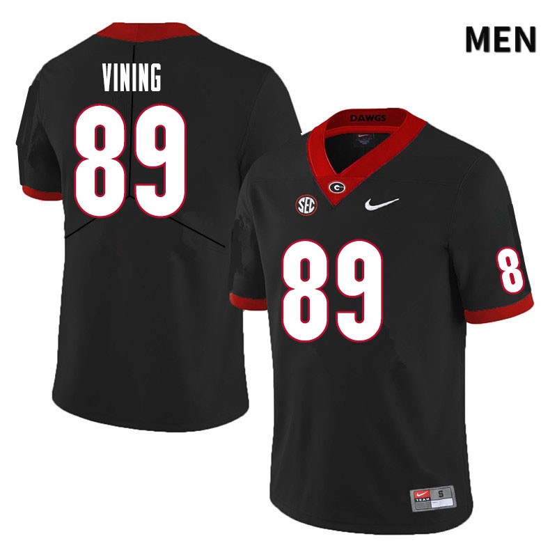 Georgia Bulldogs Men's George Vining #89 Black Stitched College UGA Football Jersey 23ZN017ZW